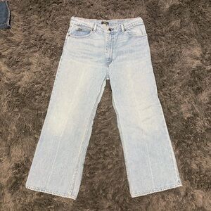 Polo Ralph Lauren flare wide leg light blue bohemian boho blue jeans size 34